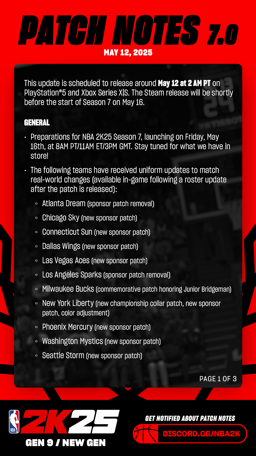 NBA 2K25 Patch 7.0 Image 1