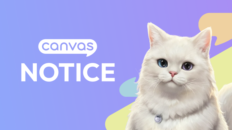 Уведомление о техническом обслуживании Canvas