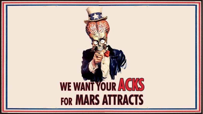 Mars Attracts - Want to be part of Mars Attracts? Record your 'Ack's! - Steam News