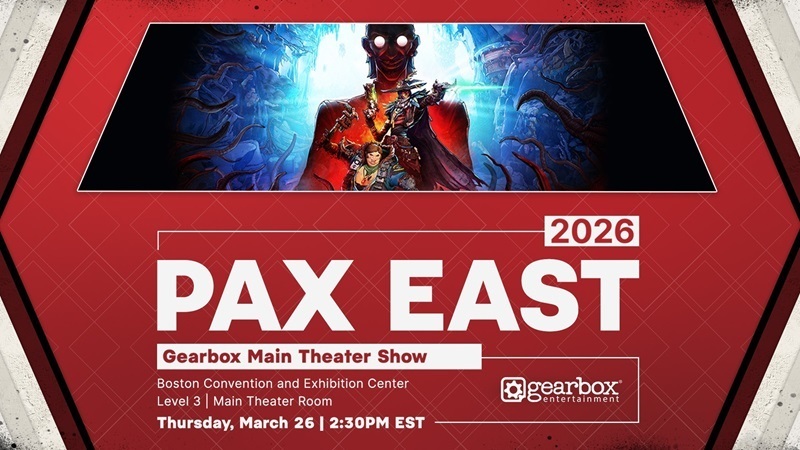 Watch the Gearbox Main Theater Show Live from PAX East on March 26!