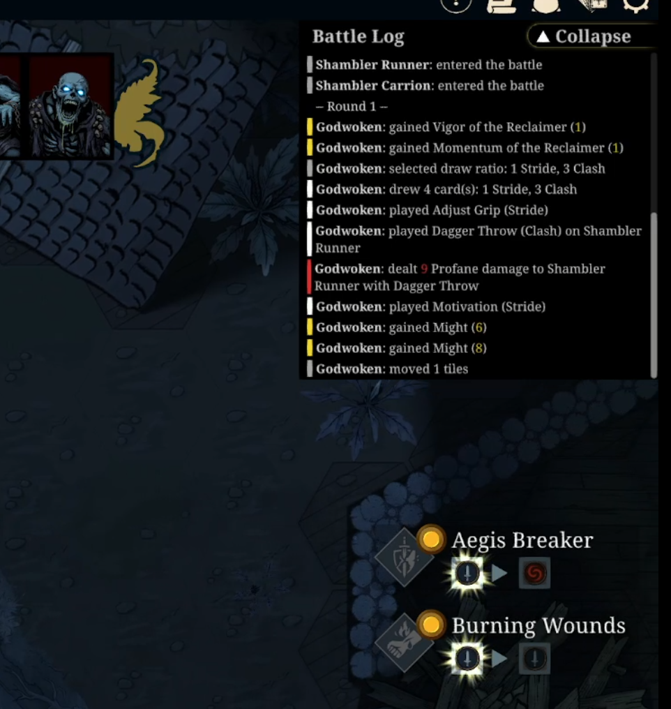 Spring Attaack We added the first version of the Combat Log , also called the action feed.