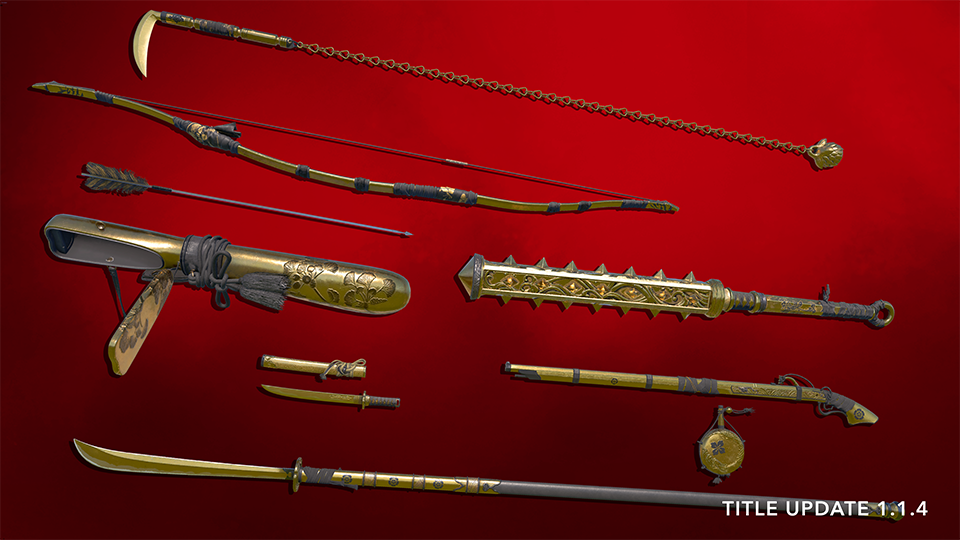 Gold weapons icons