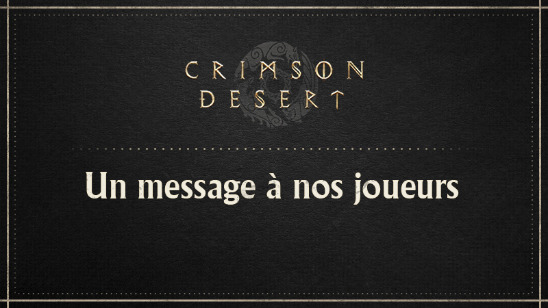 Un message à nos joueurs