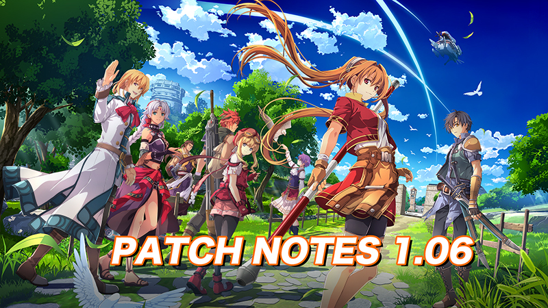 Sora no Kiseki the 1st - Patch Notes Version 1.06 - Steam News