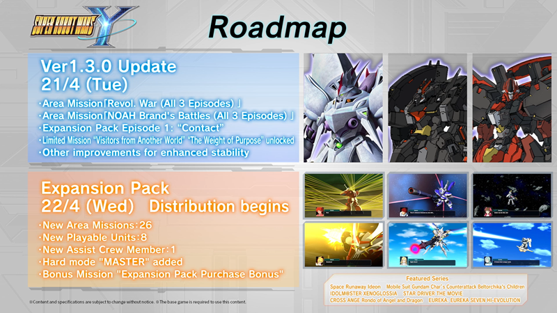 SUPER ROBOT WARS Y – Expasion Pack is available now