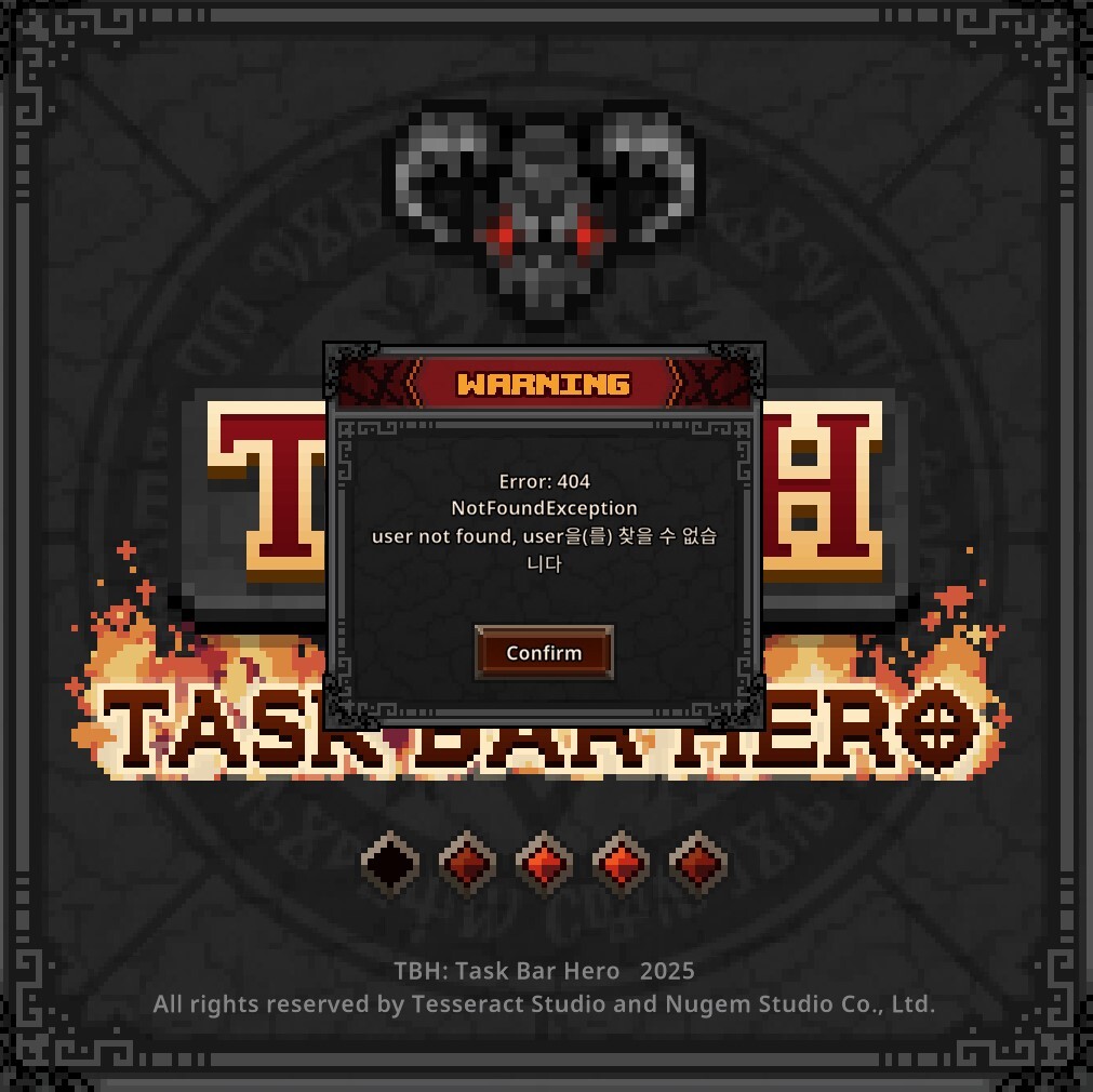 Notice Regarding Error 404 When Launching the Game - Task Bar Hero News