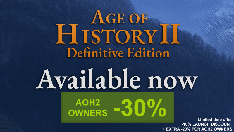 AoH2: Definitive Edition Out Now! AoH2 Owners: -30%!