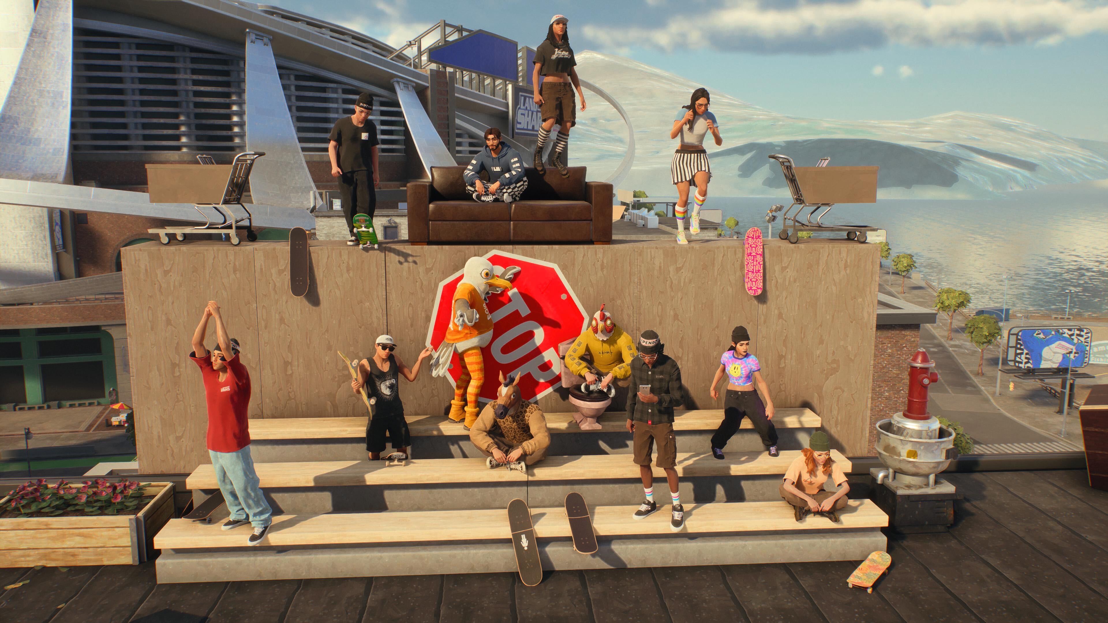 The Brick House crew hanging out post-shred session