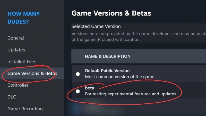 How Many Dudes? Tests Experimental Beta With All Tiers Unlocked