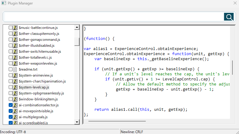 SRPG Studio EX - New Feature 2: Plugin Manager - Steam 新闻