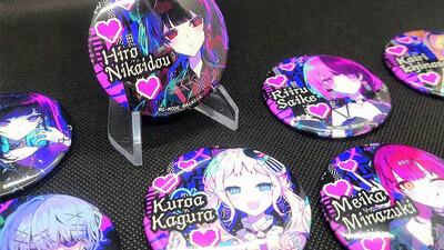 【30個入り】配信少女ノ裏垢迷宮　はのうら　缶バッジ　デジゲー展 Steam：配信少女ノ裏垢迷宮