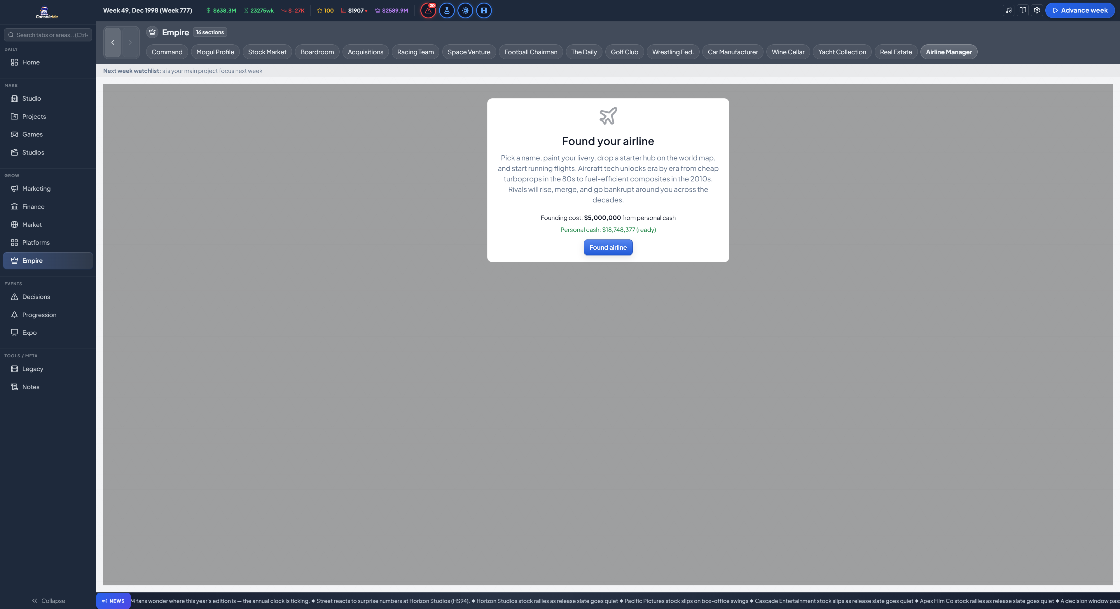 Airline Manager (Empire passion project) · ConsoleMe update for 1 June ...