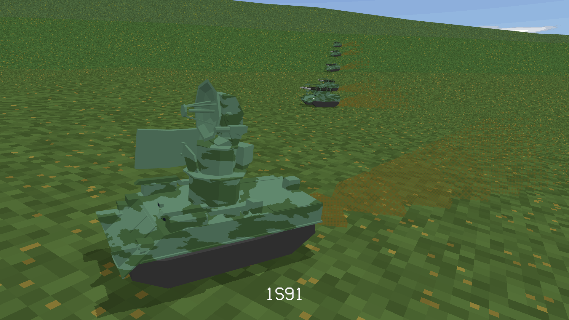 A self-propelled SAM system where 1S91 radar unit searches target and ...