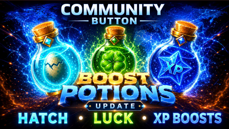 Community Button - New Boost Potions + Active Clicker Feature | v2.4.00 ...