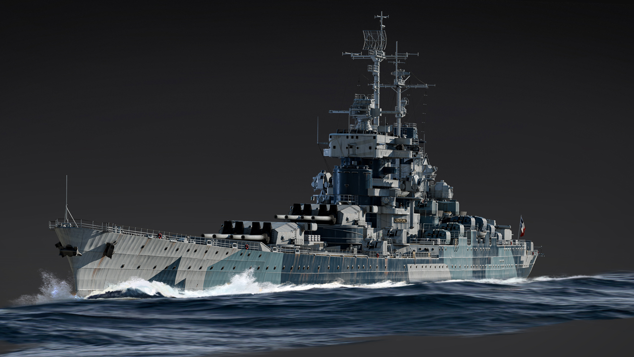 Jean Bart battleship artwork for the War Thunder preorder pack