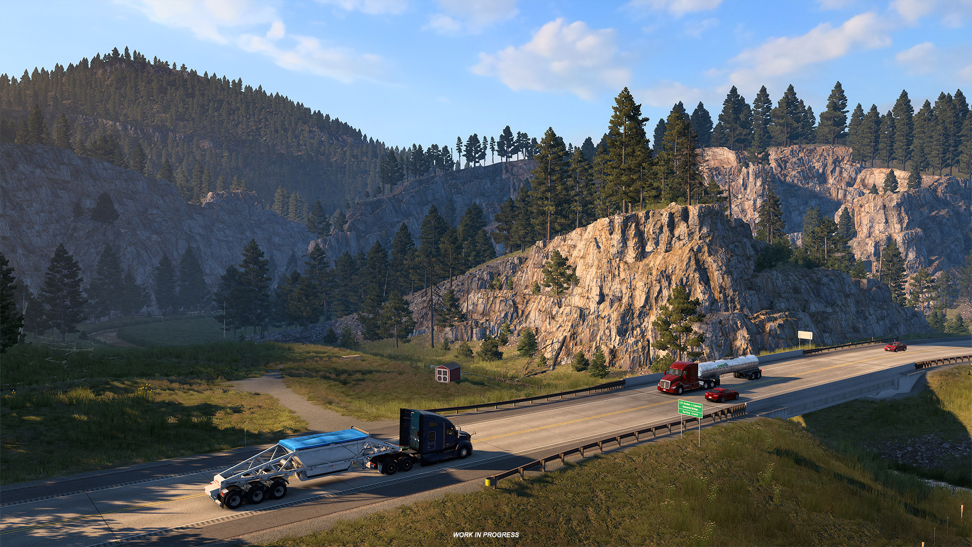 Black Hills landscape in American Truck Simulator South Dakota
