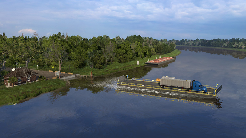 Подвижные мосты и паромы Луизианы