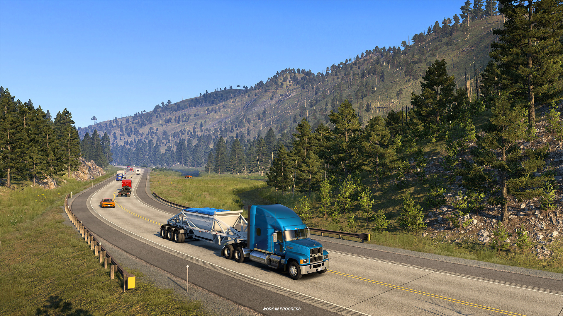 Driving on US-385 in South Dakota DLC