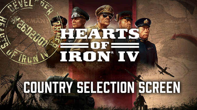 Developer Corner 2602001 - Country Selection Screen